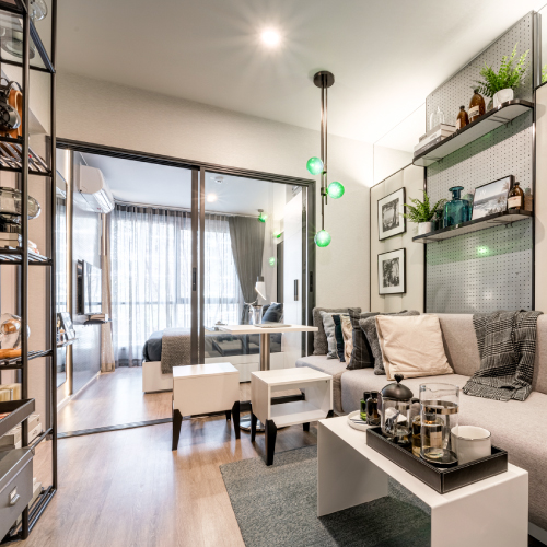 1 Bedroom ห้องกว้างให้พื้นที่ใช้สอยแบ่งเป็นสัดส่วน คอนโดลาซาล