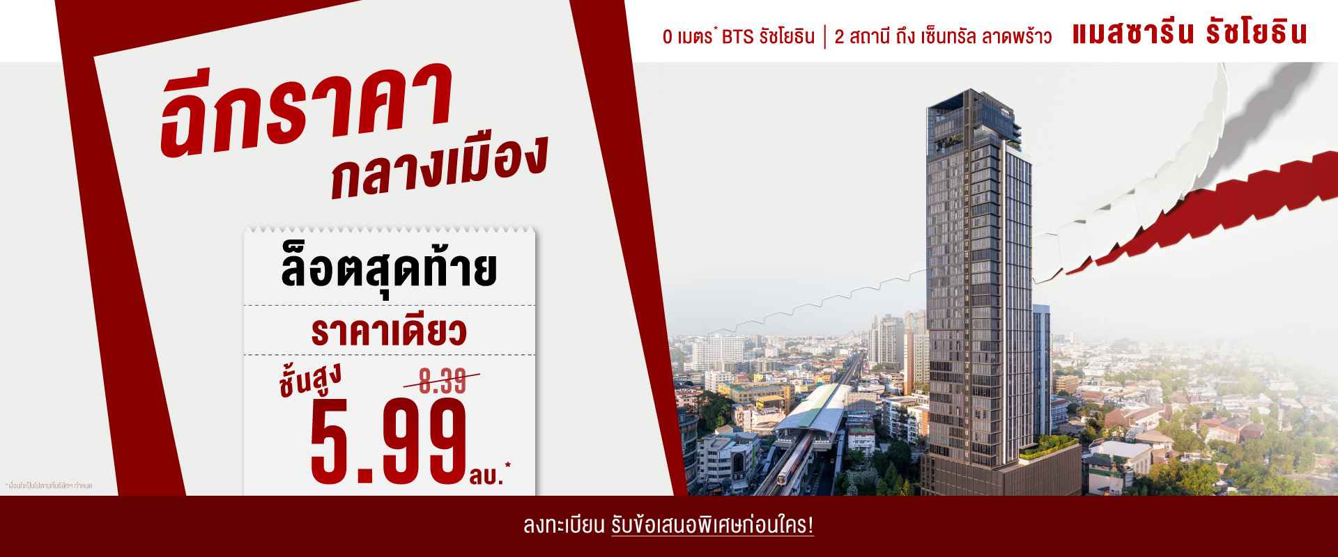 คอนโด แมสซารีน รัชโยธิน ใกล้ BTS รัชโยธิน 0 เมตร